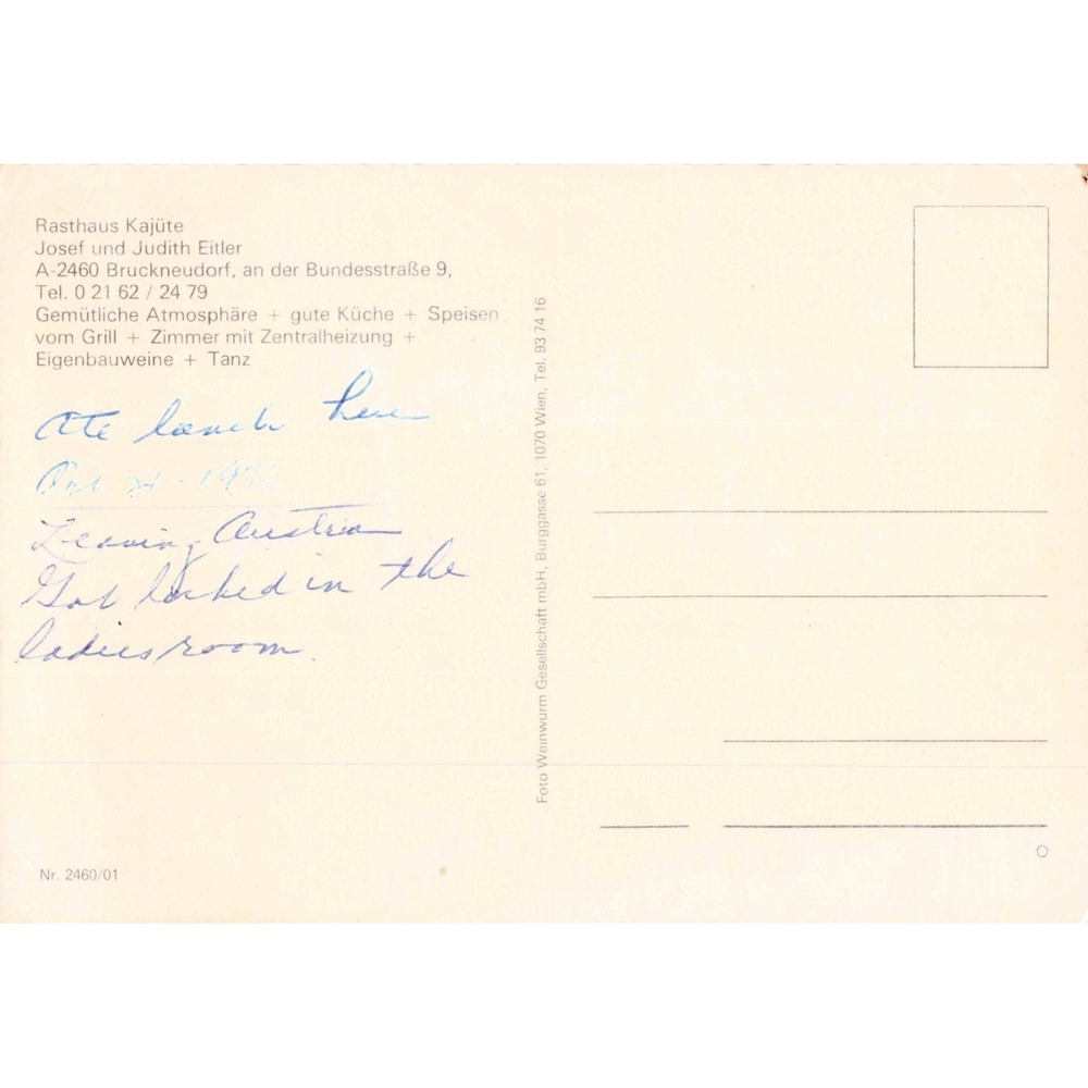Rasthaus Kajute Bruckneudorf Austria Vintage Multi-view Postcard Burgenland VG - Picture 2 of 2
